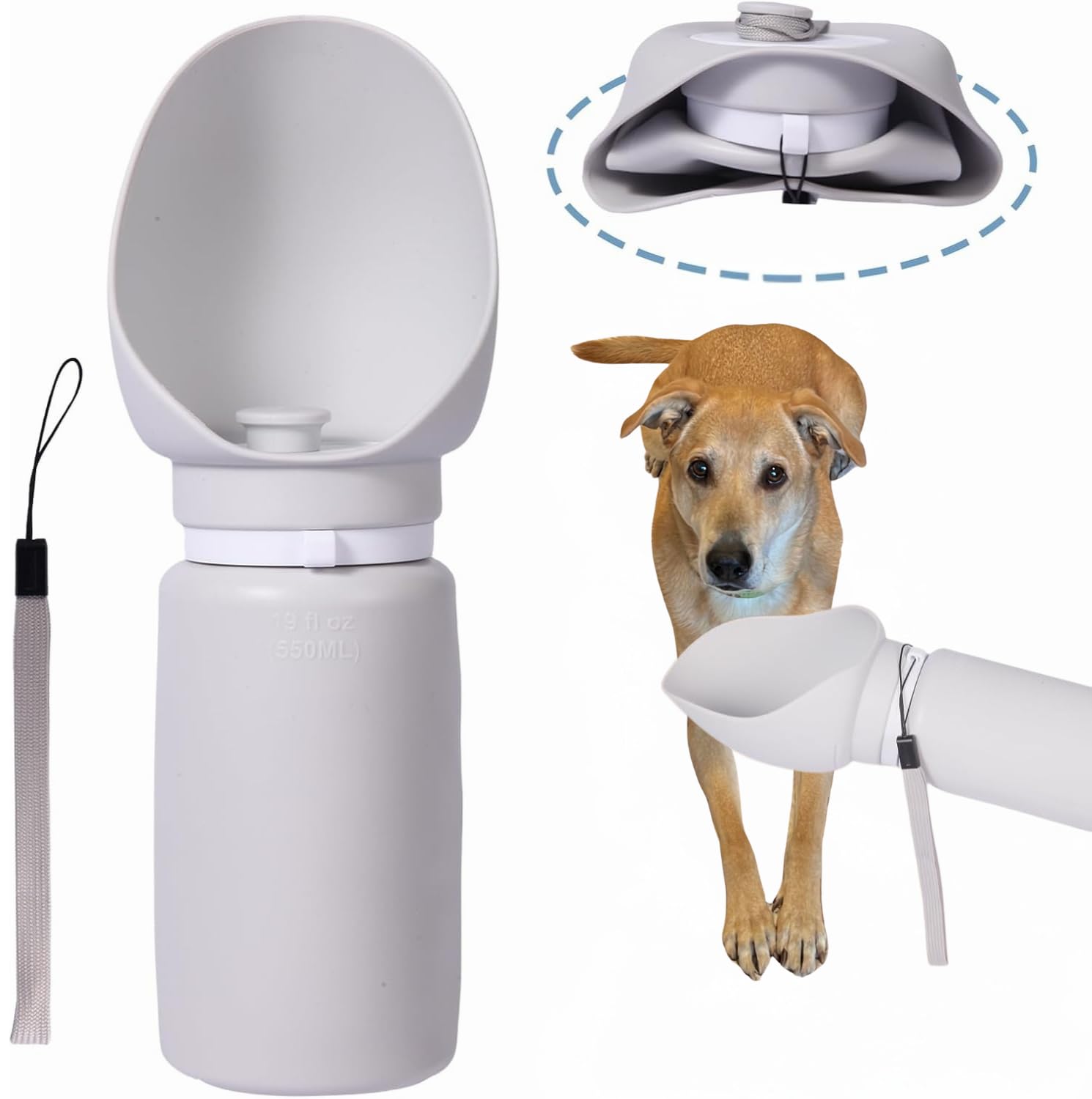 HydraPaws™ Collapsible Portable Pet Water Bottle – 550ml Travel